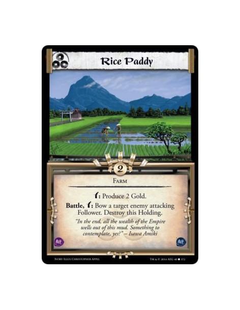 Rice Paddy FOIL  - Farmw: Produce 2 Gold.Battle, w: Bow a target enemy attacking Follower. Destroy this Holding.