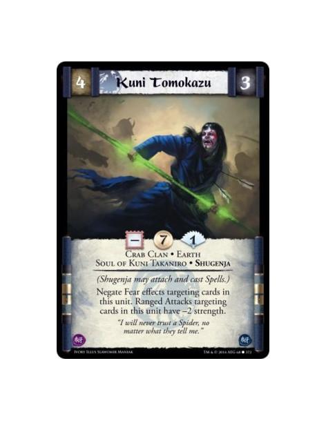Kuni Tomokazu FOIL  - Crab Clan • Earth • Shugenja • Soul of Kuni Takaniro(Shugenja may attach and cast Spells.)Negate Fear effe