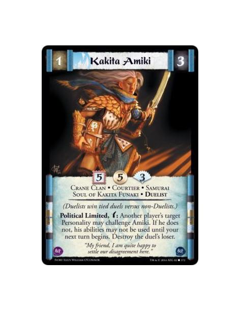 Kakita Amiki FOIL  - Courtier • Crane Clan • Duelist • Samurai • Soul of Kakita Funaki(Duelists win tied duels versus non-Duelis