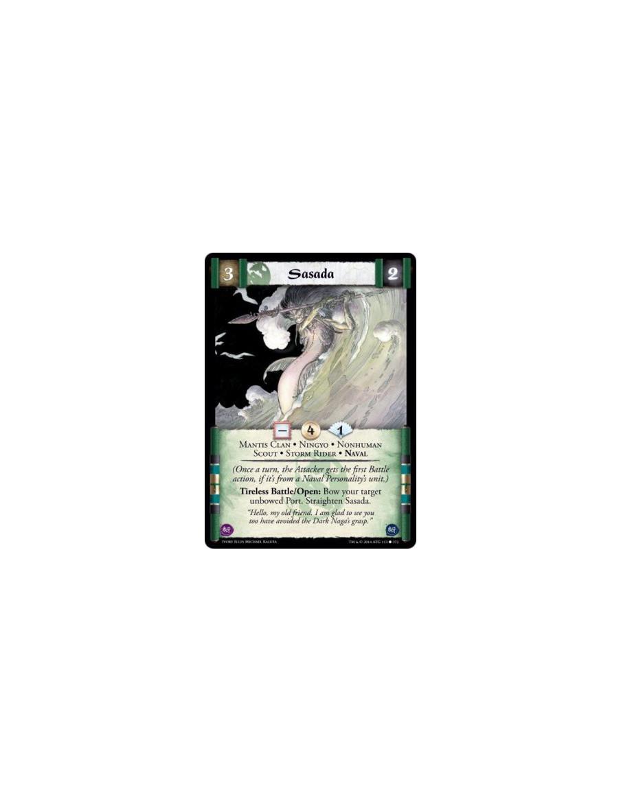 Sasada FOIL  - Mantis Clan • Nonhuman • Ningyo • Naval • Scout • Storm Rider(Once a turn, the Attacker gets the first Battle act