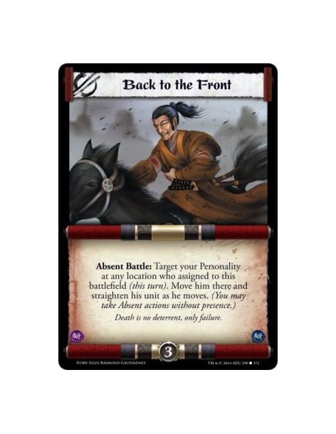 Back to the Front FOIL  -         Absent Battle: Target your Personality at any location who assigned to this battlefield (this 