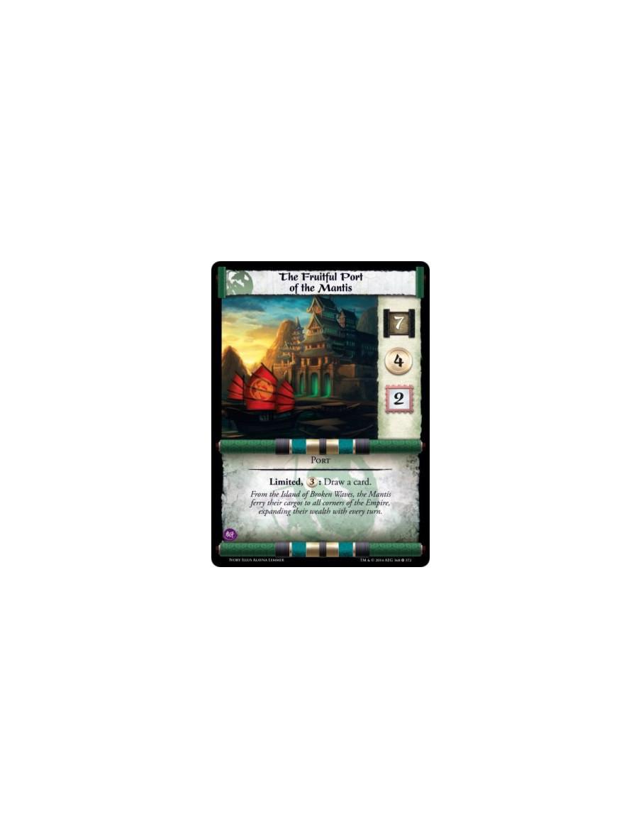 The Fruitful Port of the Mantis FOIL ( Both sides)  - Port    Limited, : Draw a card.(When going second, you may, once per game,