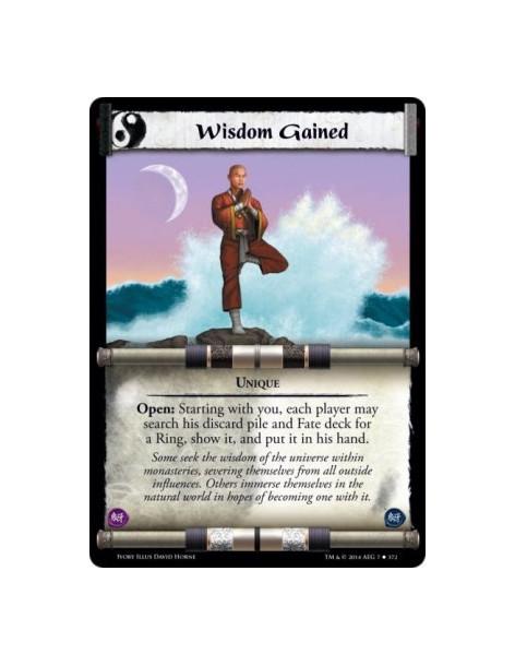 Wisdom Gained FOIL  - UniqueOpen: Starting with you, each player may search his discard pile and Fate deck for a Ring, show it, 