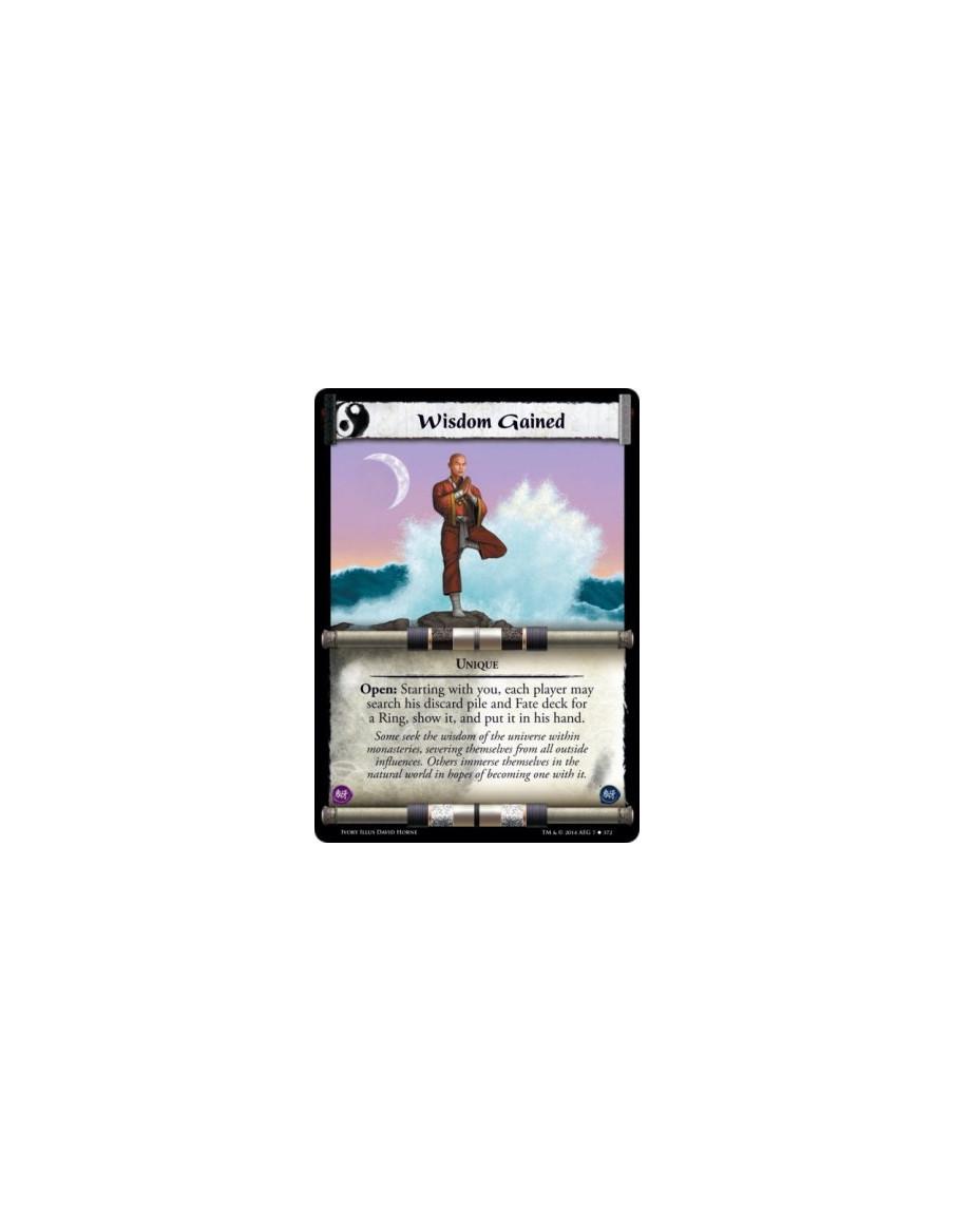 Wisdom Gained FOIL  - UniqueOpen: Starting with you, each player may search his discard pile and Fate deck for a Ring, show it, 