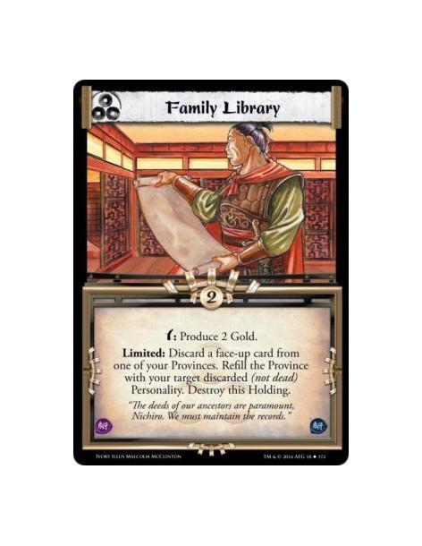 Family Library FOIL  - w: Produce 2 Gold. Limited: Discard a face-up card from one of your Provinces. Refill the Province with y