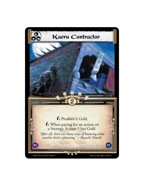 Kaeru Contractor FOIL  - w: Produce 2 Gold. w: When paying for an action on a Strategy, it costs 3 less Gold.