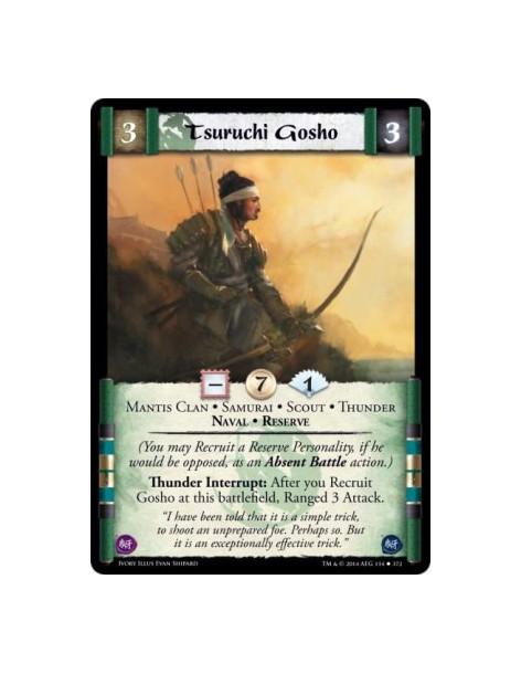 Tsuruchi Gosho FOIL  - Mantis Clan • Thunder • Samurai • Naval • Scout(You may Recruit a Reserve Personality, if he would be opp