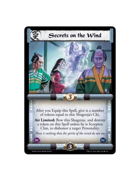 Secrets on the Wind FOIL  - Air                      After you Equip this Spell, give it a number of tokens equal to this Shugen