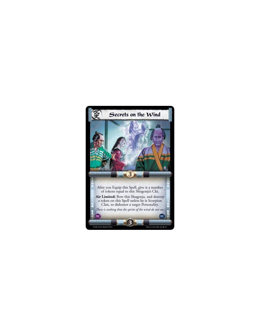 Secrets on the Wind FOIL  - Air                      After you Equip this Spell, give it a number of tokens equal to this Shugen