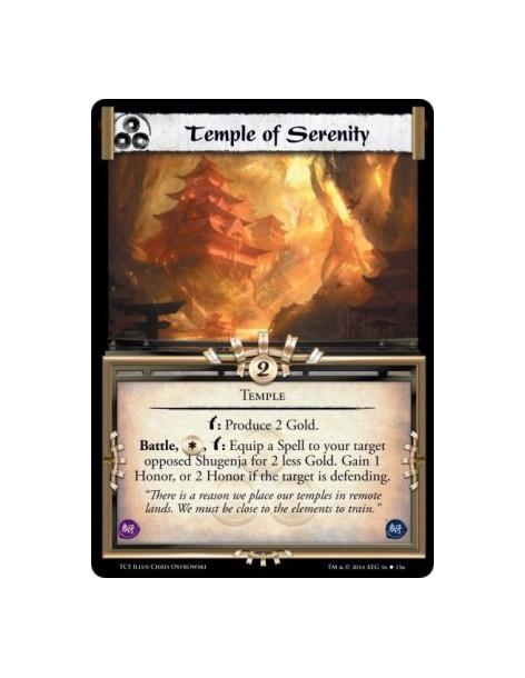 Temple of Serenity  - Temple        w: Produce 2 Gold.Battle, , w: Equip a Spell to your target opposed Shugenja for 2 less Gold