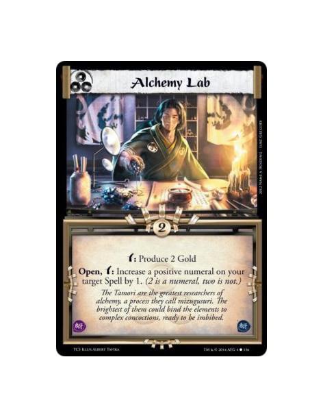 Alchemy Lab  -       w: Produce 2 GoldOpen, w: Increase a positive numeral on your target Spell by 1. (2 is a numeral, two is no