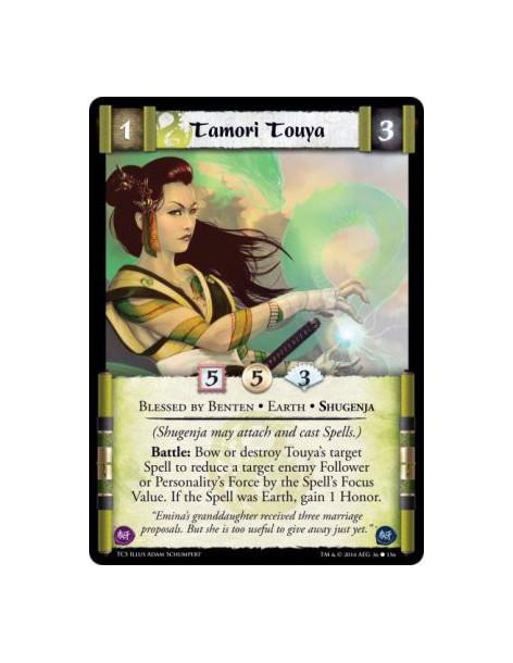 Tamori Touya  - Blessed by Benten • Earth • Shugenja          (Shugenja may attach and cast Spells.)Battle: Bow or destroy Touya