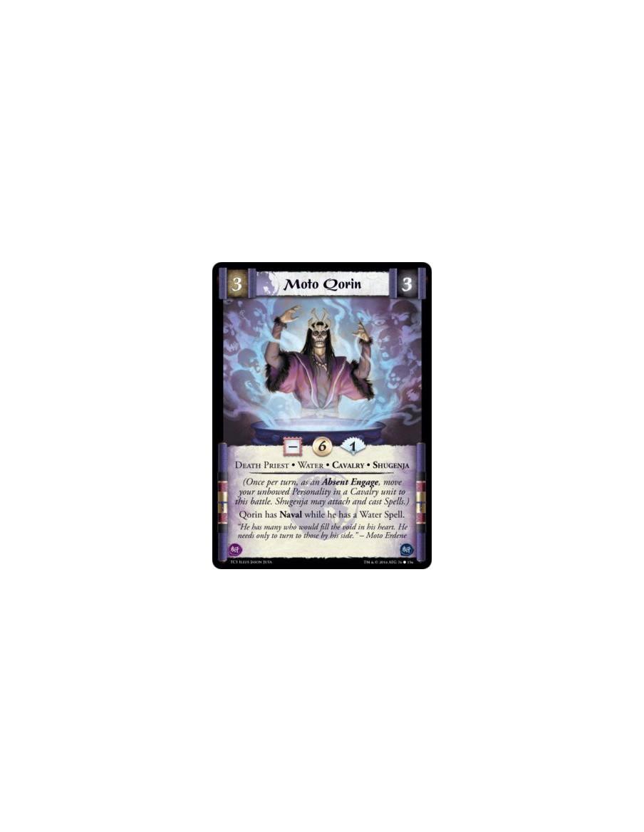 Moto Qorin  - Death Priest • Water • Cavalry • Shugenja(Once per turn, as an Absent Engage, move your unbowed Personality in a C