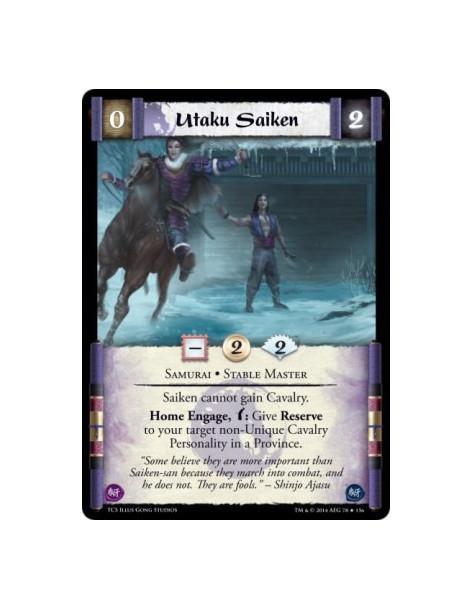 Utaku Saiken  - Samurai • Stable MasterSaiken cannot gain Cavalry.Home Engage, w: Give Reserve to your target non-Unique Cavalry