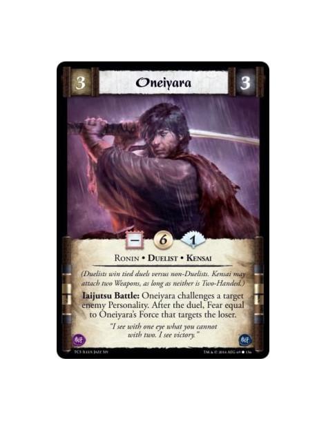 Oneiyara  - Ronin • Duelist • Kensai(Duelists win tied duels versus non-Duelists. Kensai may attach two Weapons, as long as neit