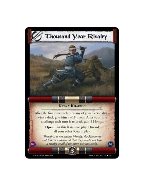Thousand Year Rivalry  - KataAfter the first time each turn any of your Personalities wins a duel, give him a +1F token. After y