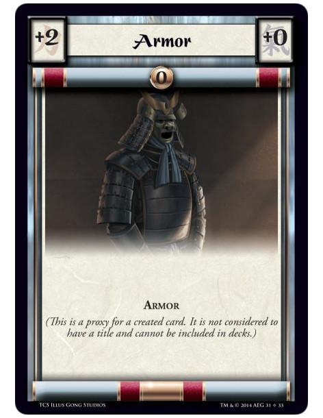 Armor  - Armor            (This is a proxy for a created card. It is not considered to have a title and cannot be included in de