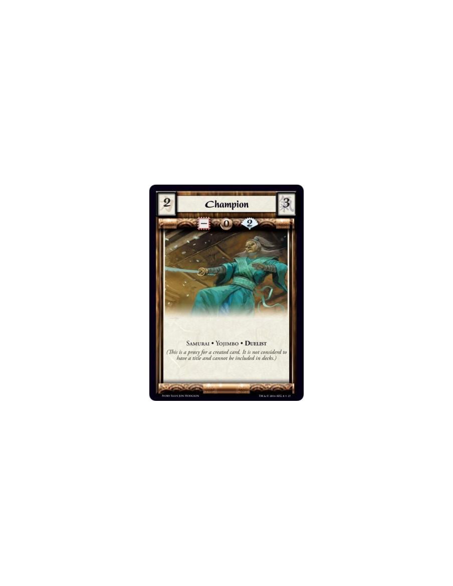 Champion  - Duelist • Samurai • Yojimbo            (This is a proxy for a created card. It is not considered to have a title and