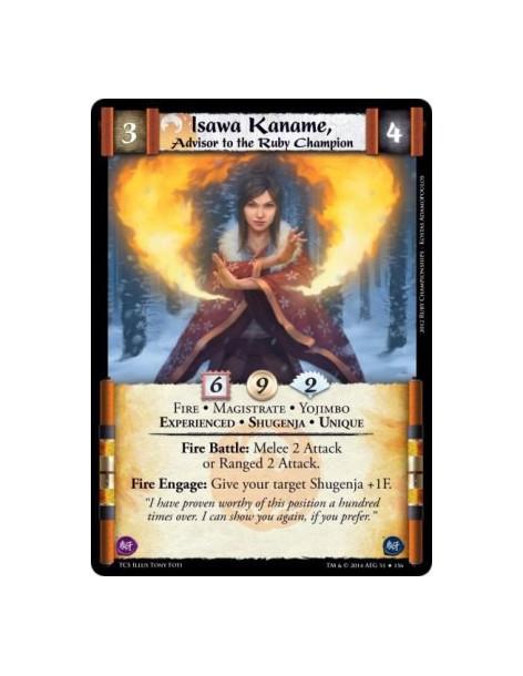 Isawa Kaname Exp, Advisor to the Ruby Champion FOIL  - Fire • Magistrate • Yojimbo • Experienced • Shugenja • UniqueFire Battle: