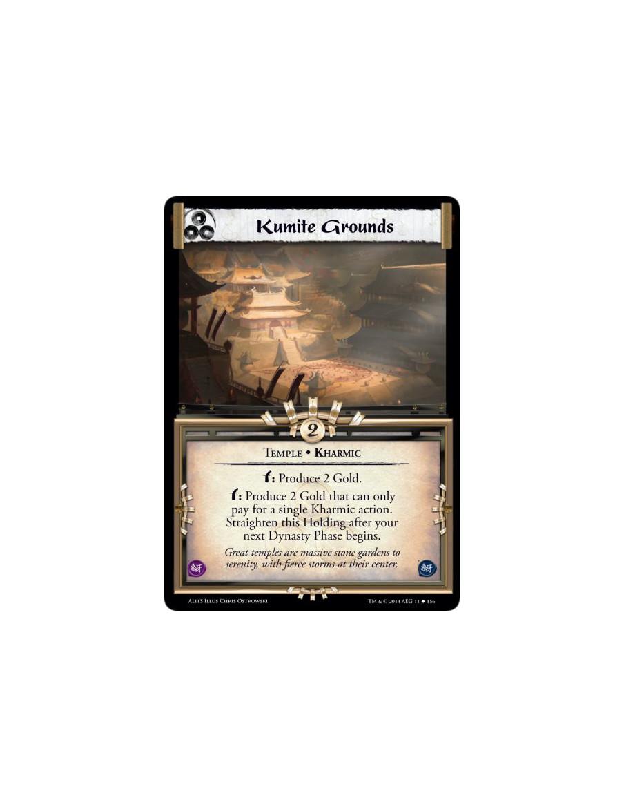 Kumite Grounds  - Kharmic • Templew: Produce 2 Gold.w: Produce 2 Gold that can only pay for a single Kharmic action. Straighten 