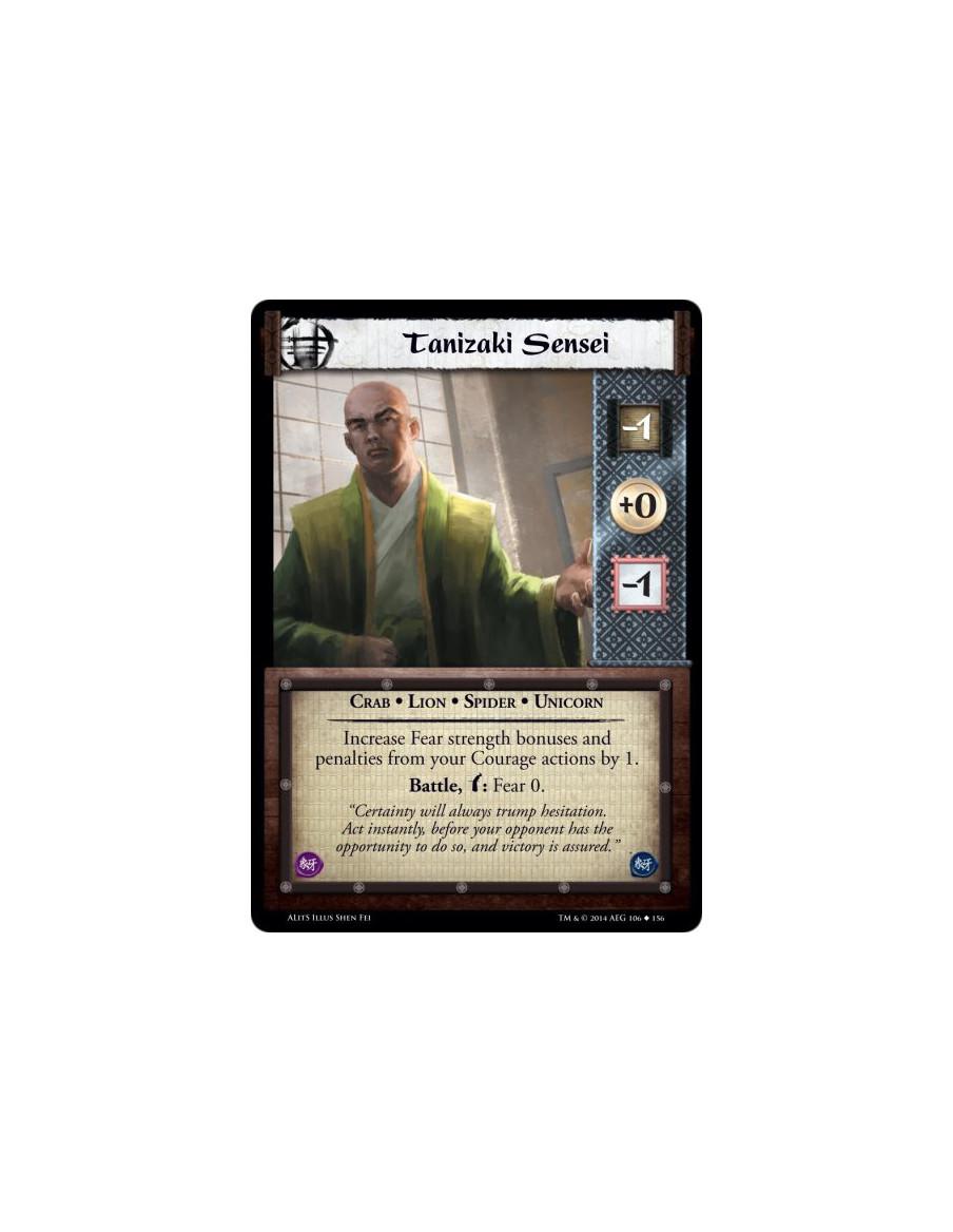 Tanizaki Sensei  - Crab • Lion • Spider • UnicornIncrease Fear strength bonuses and penalties from your Courage actions by 1.Bat