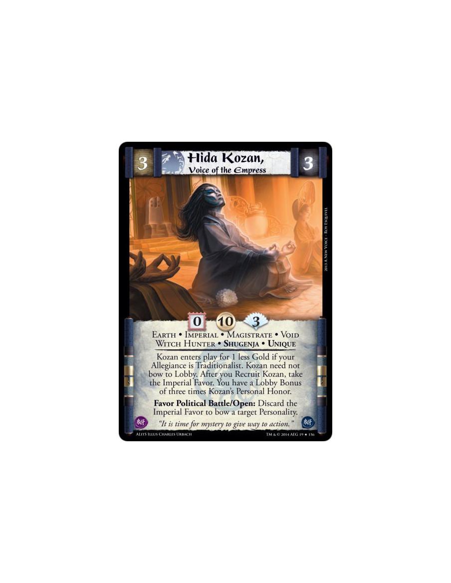 Hida Kozan, Voice of the Empress  - Earth • Imperial • Magistrate • Shugenja • Unique • Void • Witch Hunter • Voice of the Empre