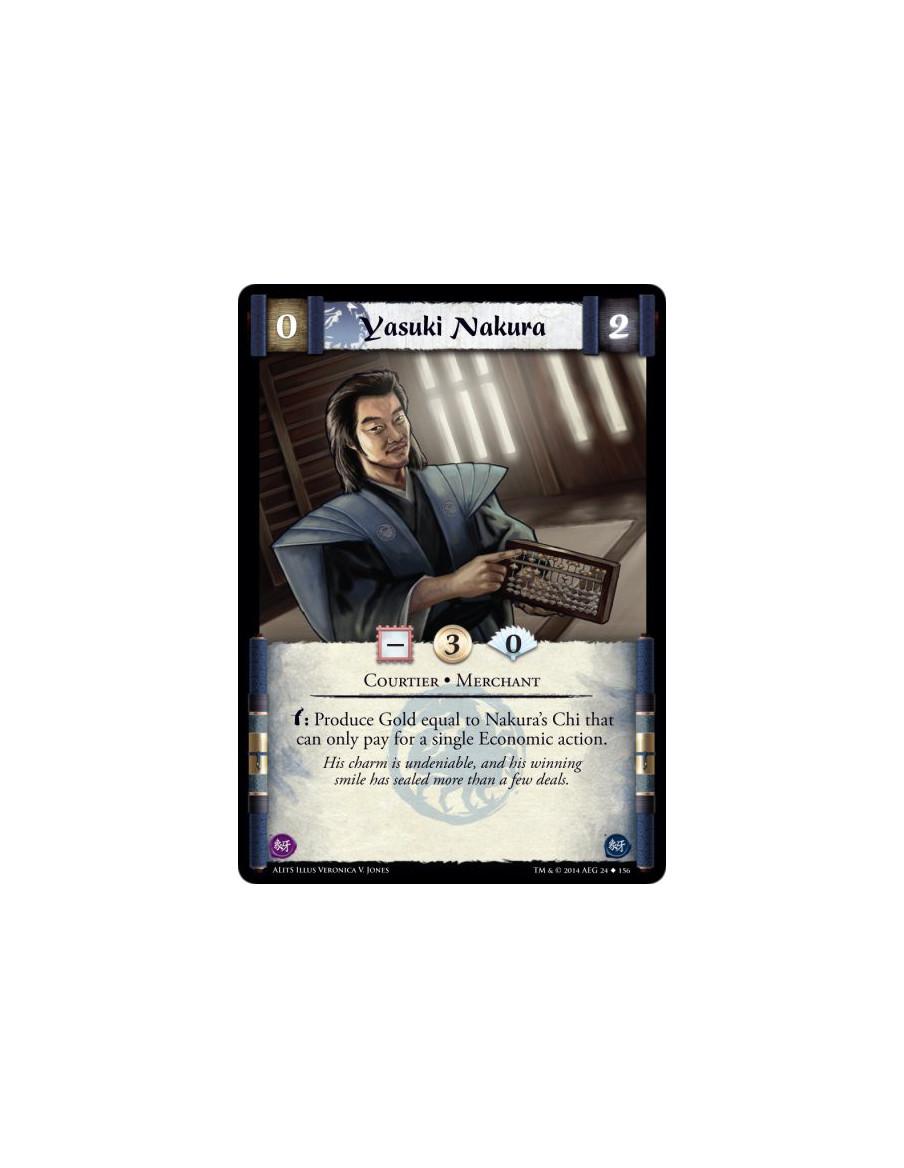 Yasuki Nakura  - Courtier • Merchantw: Produce Gold equal to Nakura's Chi that can only pay for a single Economic action.