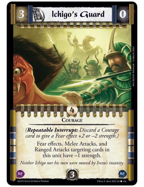 Ichigo's Guard  - Courage(Repeatable Interrupt: Discard a Courage card to give a Fear effect +2 or -2 strength.)Fear effects, Me