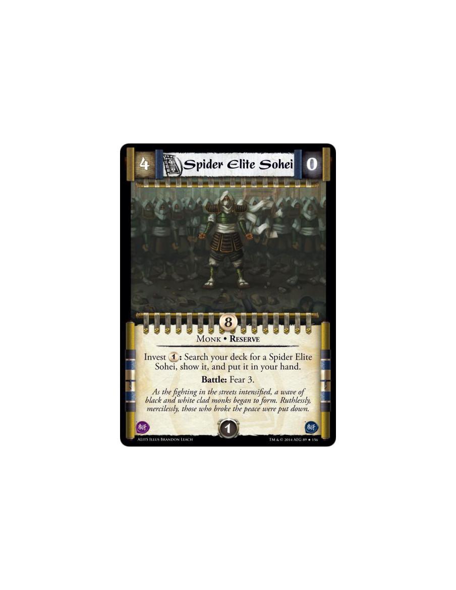 Spider Elite Sohei  - Monk • ReserveInvest 1: Search your deck for a Spider Elite Sohei, show it, and put it in your hand.Battle