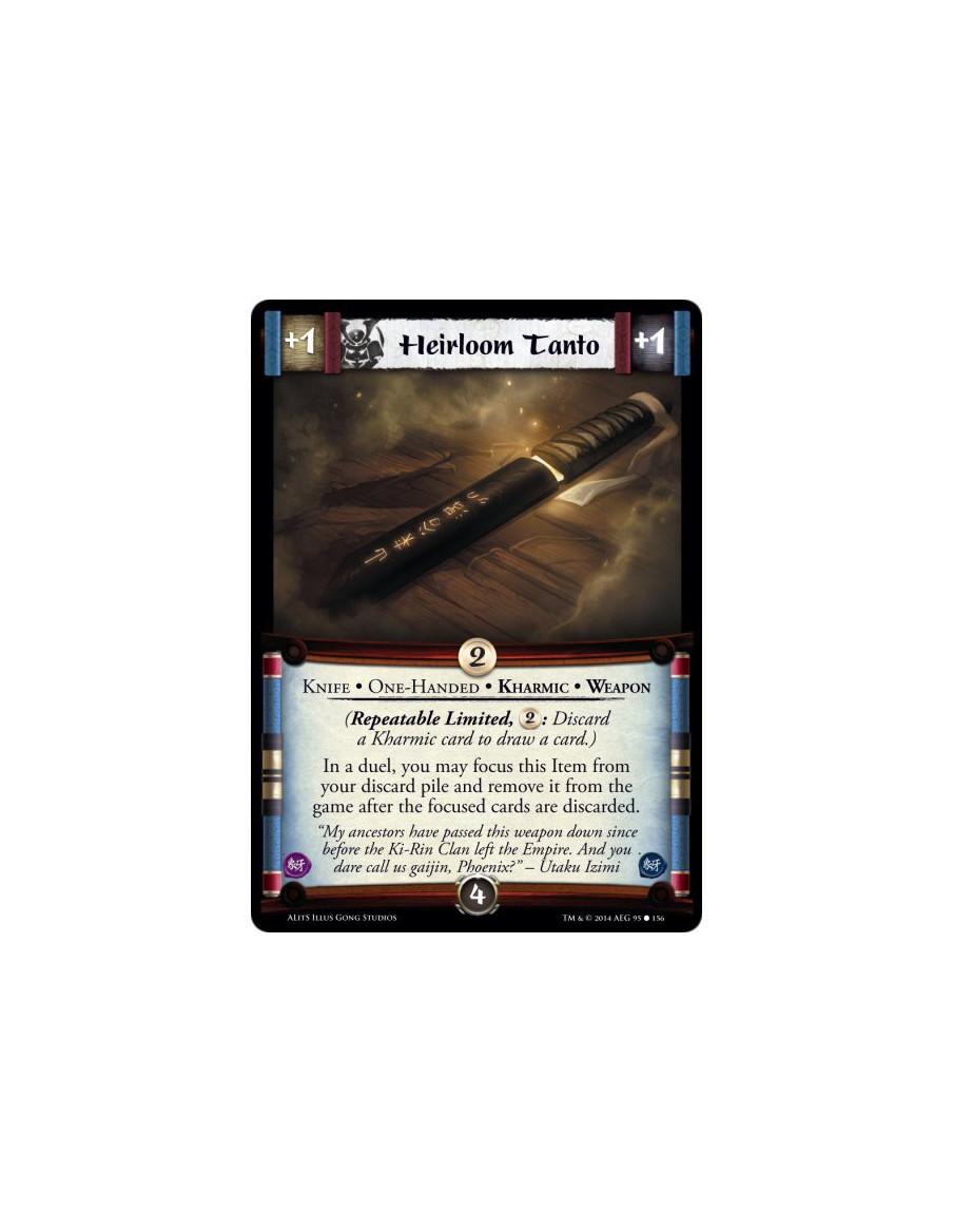 Heirloom Tanto  - Kharmic • Knife • One-Handed • Weapon(Repeatable Limited, 2: Discard a Kharmic card to draw a card.) In a duel