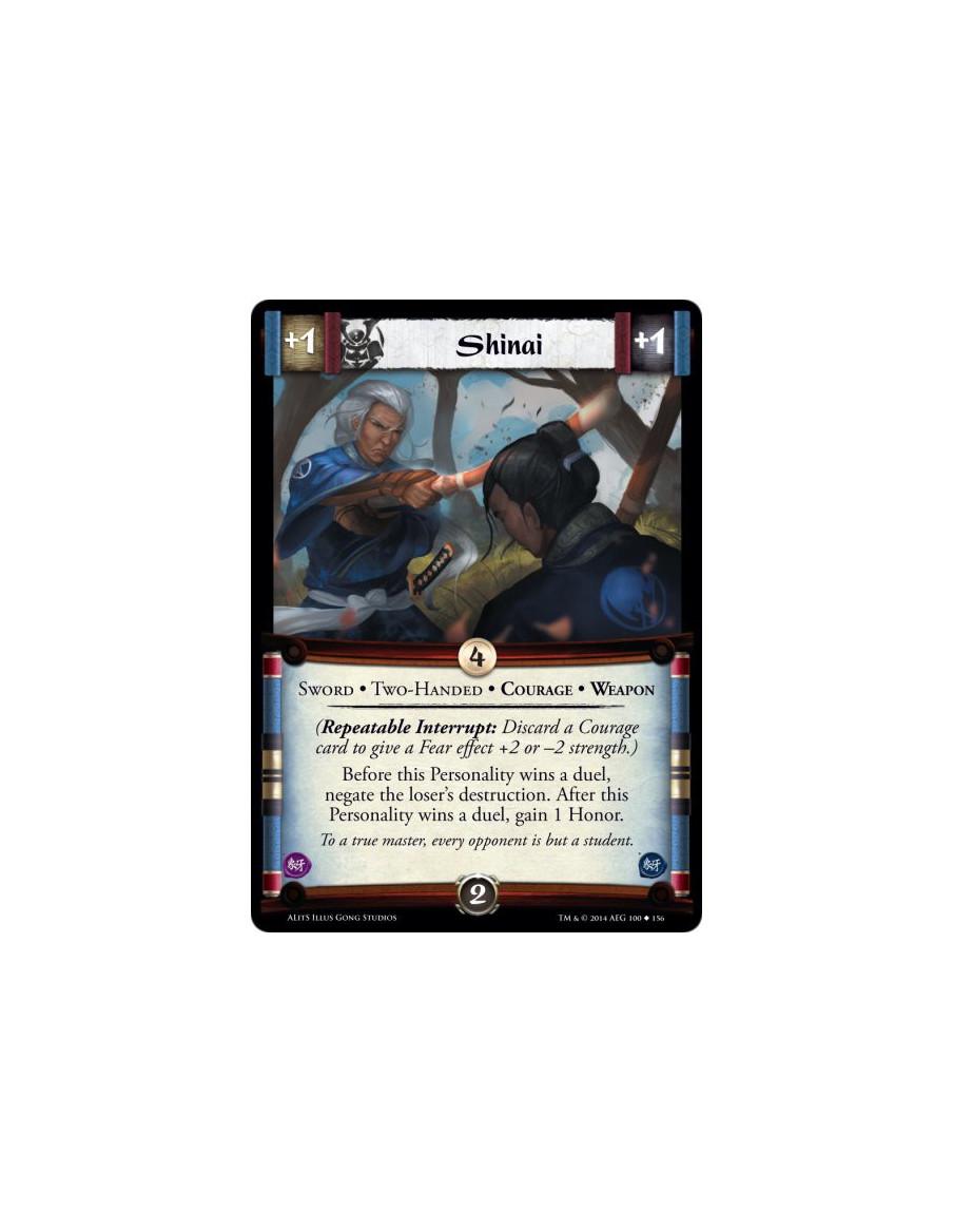 Shinai  - Courage • Sword • Two-Handed • Weapon(Repeatable Interrupt: Discard a Courage card to give a Fear effect +2 or -2 stre