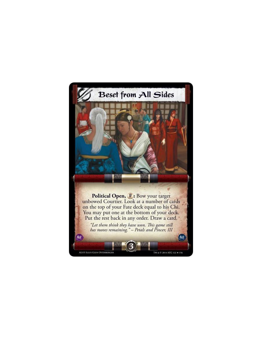 Beset from All Sides  - PoliticalPolitical Open, 2: Bow your target unbowed Courtier. Look at a number of cards on the top of yo