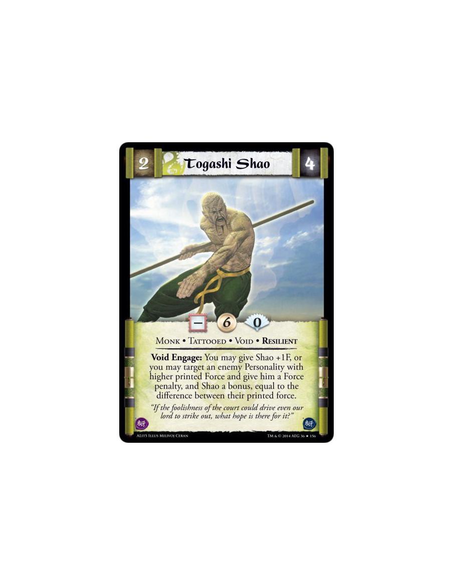 Togashi Shao FOIL  - Monk • Resilient • Tattooed • VoidVoid Engage: You may give Shao +1F, or you may target an enemy Personalit