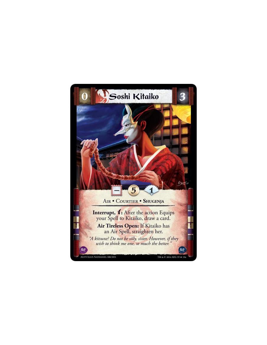Soshi Kitaiko FOIL  - Air • Courtier • ShugenjaInterrupt, w: After the action Equips your Spell to Kitaiko, draw a card. Air Tir