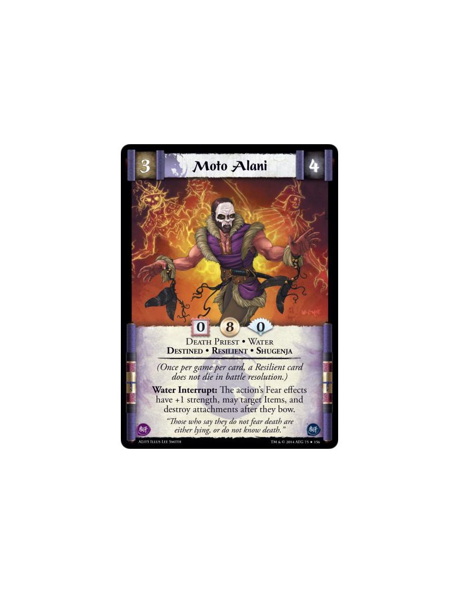 Moto Alani FOIL  - Death Priest • Destined • Resilient • Shugenja • Water(Once per game per card, a Resilient card does not die 