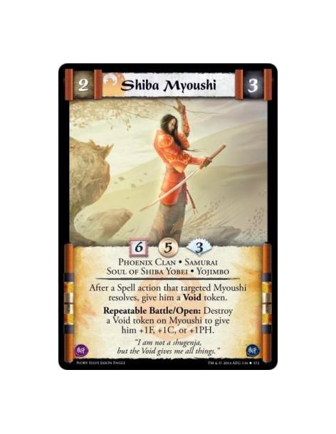 Shiba Myoushi  - Phoenix Clan • Samurai • Soul of Shiba Yobei • YojimboAfter a Spell action that targeted Myoushi resolves, give