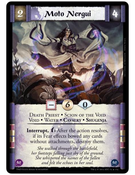 Moto Nergui  - Death Priest • Scion of the Void • Void • Water • Cavalry • ShugenjaInterrupt, Bow: After the action resolves, if