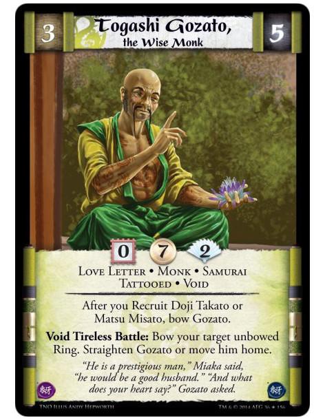 Togashi Gozato, the Wise Monk  - Love Letter • Monk • Samurai • Tattooed • VoidAfter you Recruit Doji Takato or Matsu Misato, bo