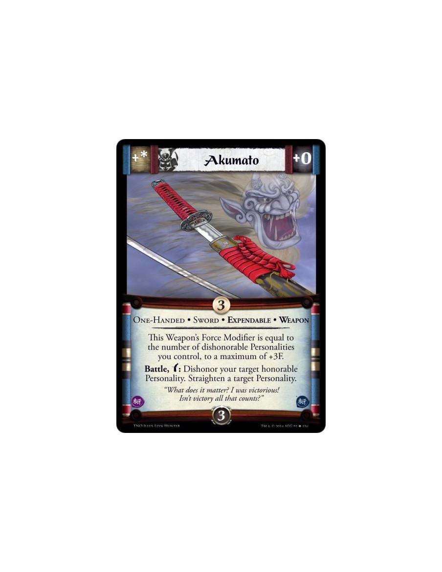 Akumato  - One-Handed • Sword • Expendable • WeaponThis Weapon's Force Modifier is equal to the number of dishonorable Personali