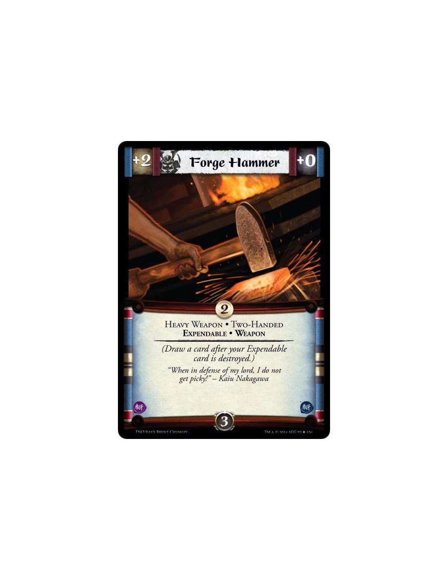 Forge Hammer  - Heavy Weapon • Two-Handed • Expendable • WeaponDraw a card after your Expendable card is destroyed.).
