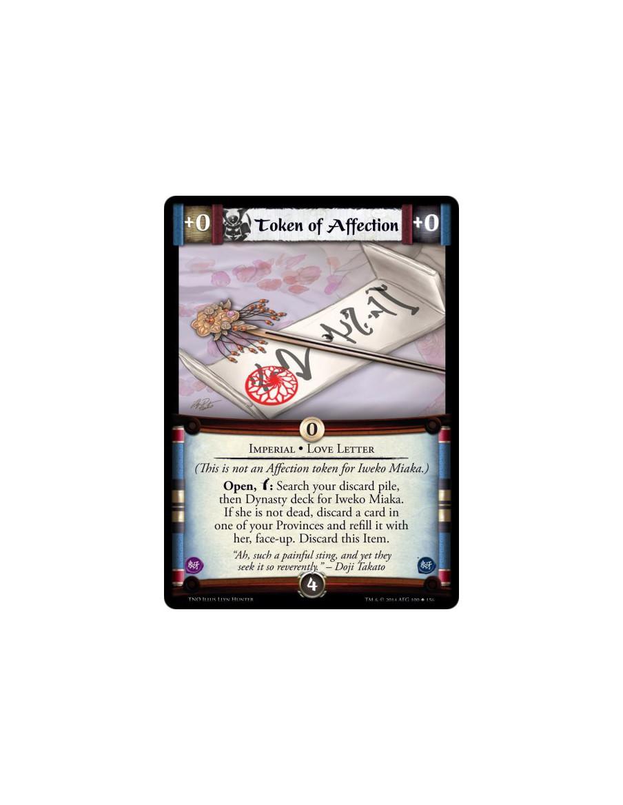 Token of Affection  - Imperial • Love Letter(This is not an Affection token for Iweko Miaka.)Open, Bow: Search your discard pile