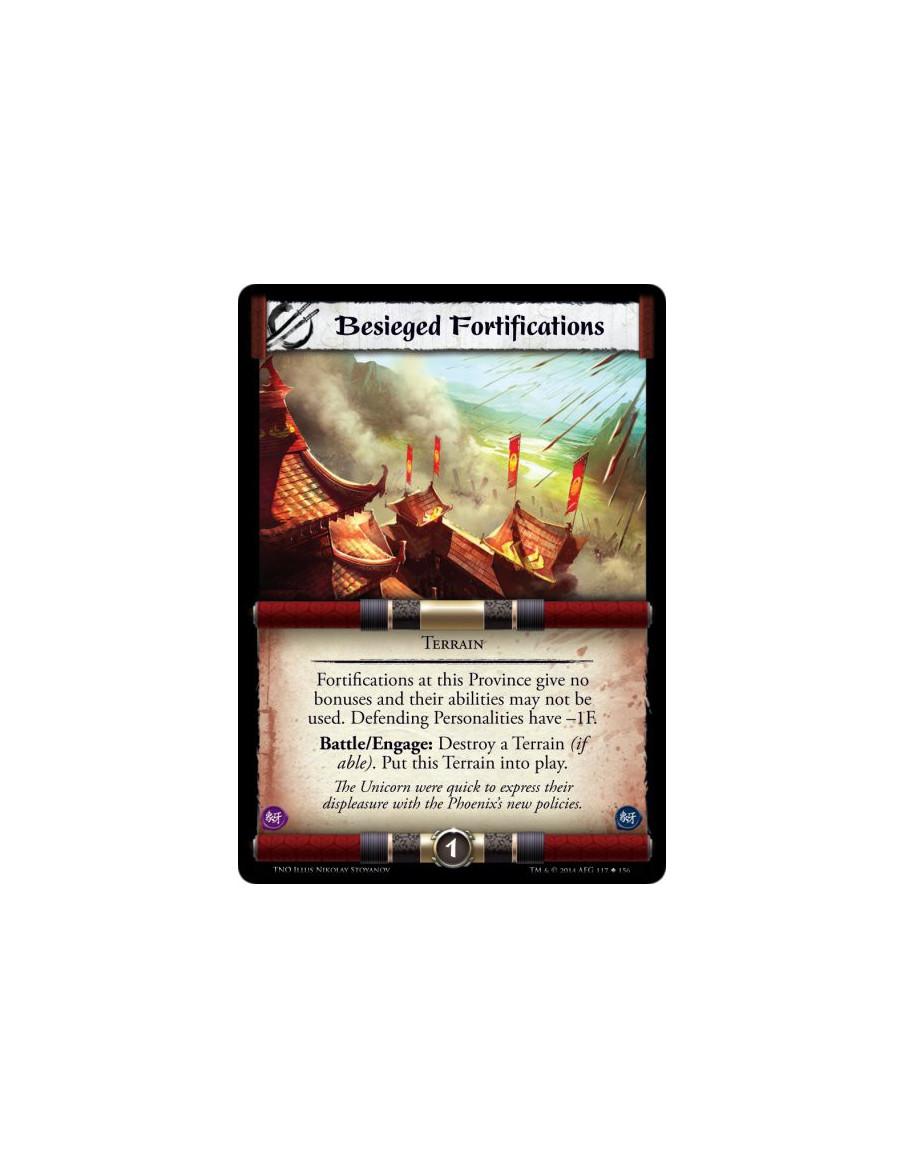 Besieged Fortifications  - TerrainFortifications at this Province give no bonuses and their abilities may not be used. Defending