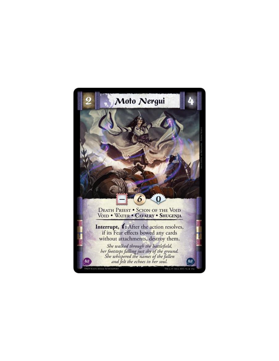 Moto Nergui FOIL  - Death Priest • Scion of the Void • Void • Water • Cavalry • ShugenjaInterrupt, Bow: After the action resolve