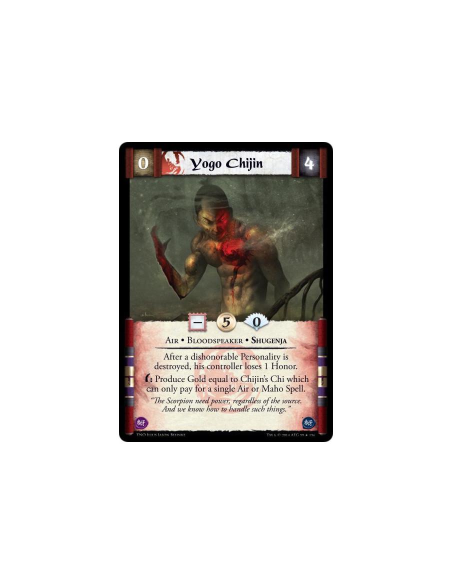 Yogo Chijin FOIL  - Air • Bloodspeaker • ShugenjaAfter a dishonorable Personality is destroyed, his controller loses 1 Honor.Bow