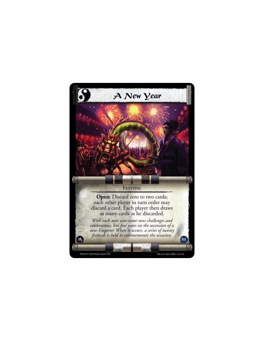 A New Year  - FestivalOpen: Discard zero to two cards; each other player in turn order may discard a card. Each player then draw