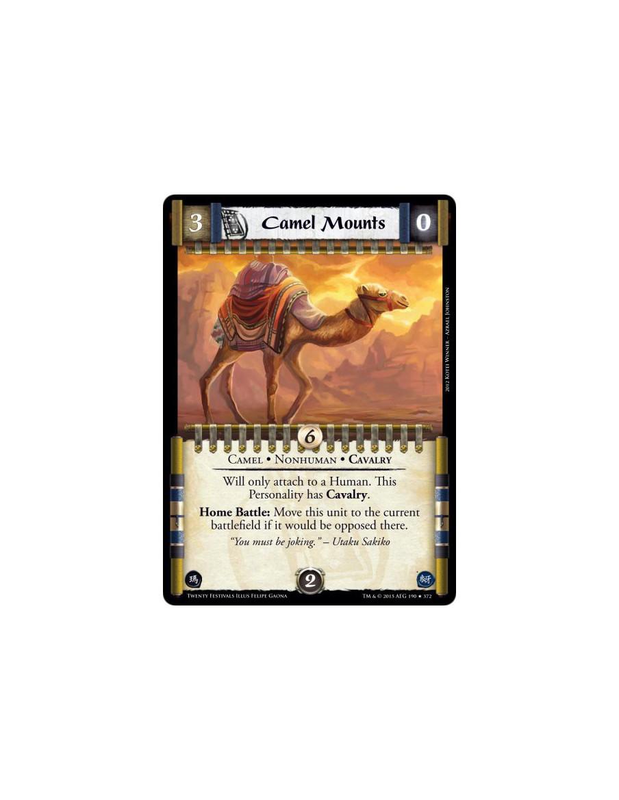 Camel Mounts FOIL  - Camel • Cavalry • NonhumanWill only attach to a Human. This Personality has Cavalry.Home Battle: Move this 