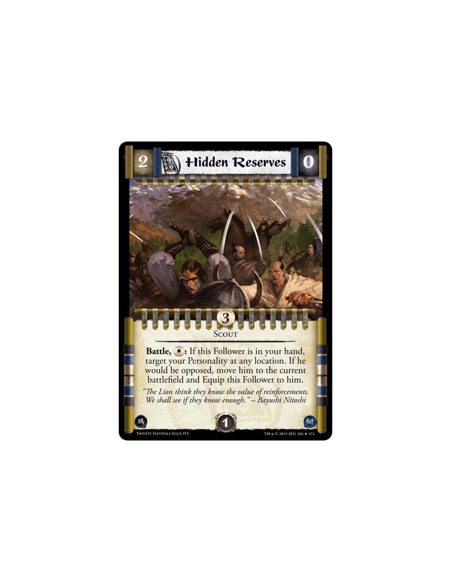 Hidden Reserves  - ScoutBattle, *:: If this Follower is in your hand, target your Personality at any location. If he would be op