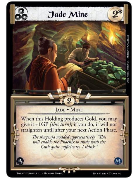 Jade Mine FOIL  - Jade • MineWhen this Holding produces Gold, you may give it +1GP (this turn); if you do, it will not straighte