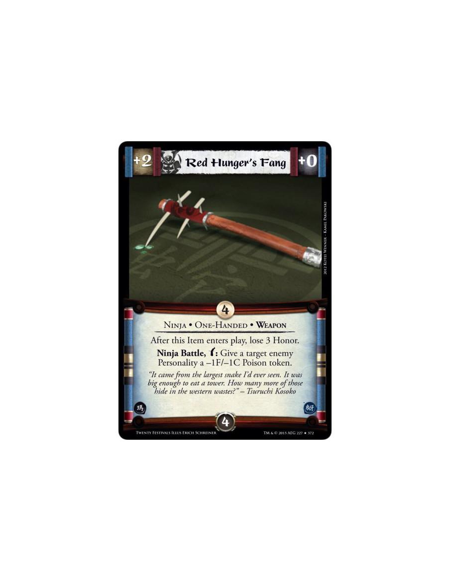 Red Hunger's Fang FOIL  - Ninja • One-Handed • WeaponAfter this Item enters play, lose 3 Honor.Ninja Battle, w: Give a target en
