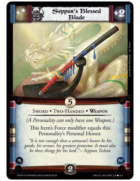 Seppun's Blessed Blade  - Weapon • Two-Handed • Sword(A Personality can only have one Weapon.)This Item's Force modifier equals 
